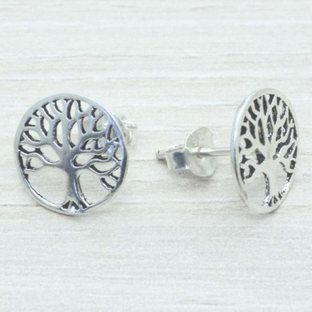 Pendientes árbol de la vida Plata de Ley 925