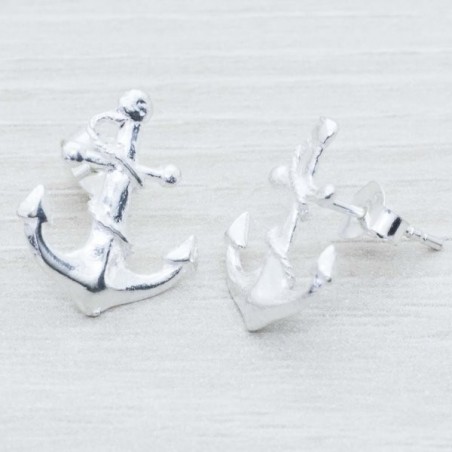 Pendientes ancla Plata de Ley 925