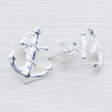 Pendientes ancla Plata de Ley 925