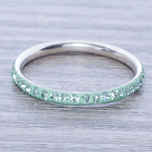 Anillo una línea con circonia Plata de Ley 925