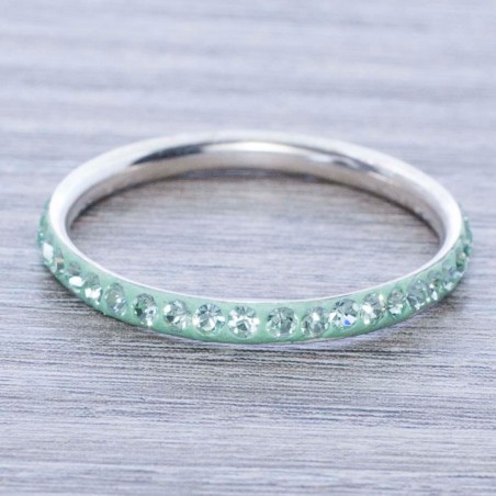 Anillo una línea con circonia Plata de Ley 925