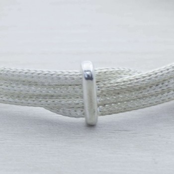 Pulsera Plata de Ley 925 trenzada cuatro líneas 2