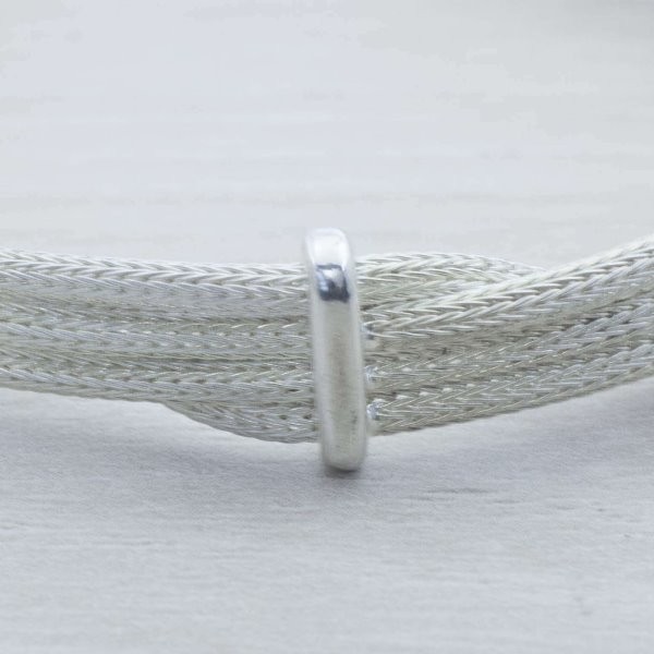 Pulsera Plata de Ley 925 trenzada cuatro líneas