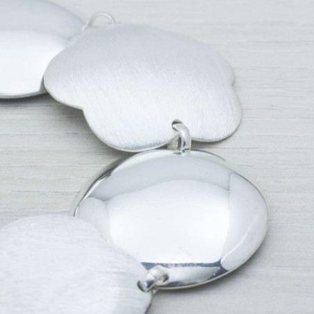 Pulsera Plata de Ley 925 oval y flor