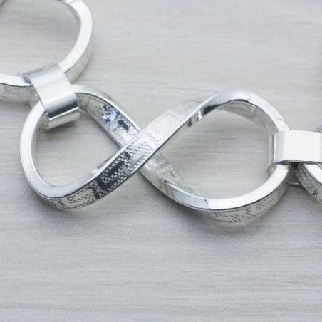 Pulsera Plata de Ley 925 infinito con diseño Greco