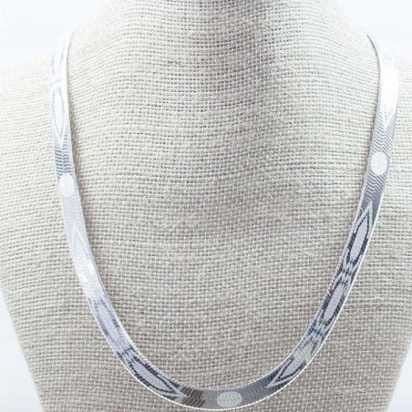 Collar diseño omega reversible Plata de Ley 925