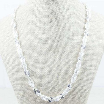 Collar lentejuelas Plata de Ley 925