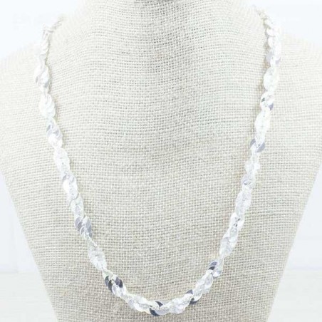 Collar lentejuelas Plata de Ley 925