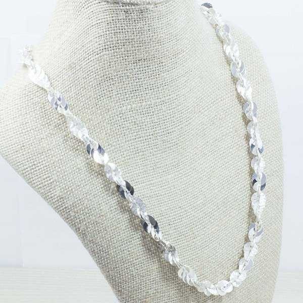 Collar lentejuelas Plata de Ley 925