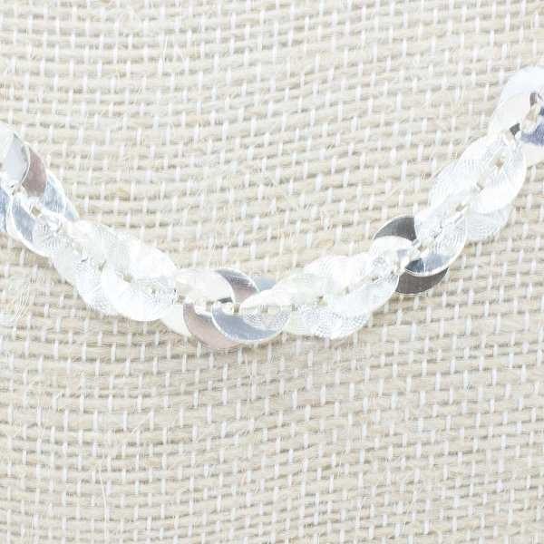 Collar lentejuelas Plata de Ley 925