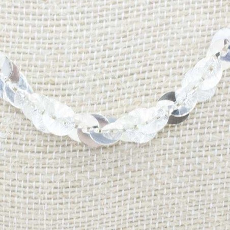 Collar lentejuelas Plata de Ley 925