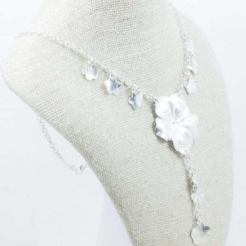 Collar flor mate grande Plata de Ley 925 2