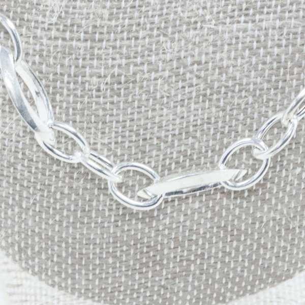 Collar eslabón macizo  Plata de Ley 925