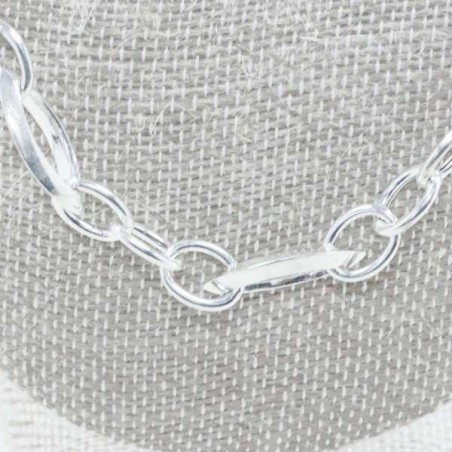 Collar eslabón macizo  Plata de Ley 925
