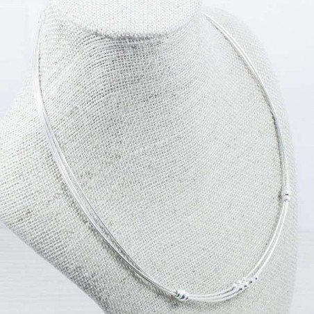 Collar semirígido tres vueltas de Ley 925