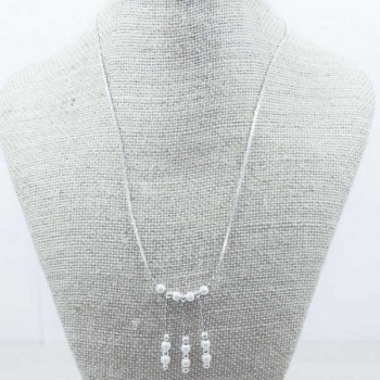 Collar diseño bolas Diamantadas Plata de Ley 925