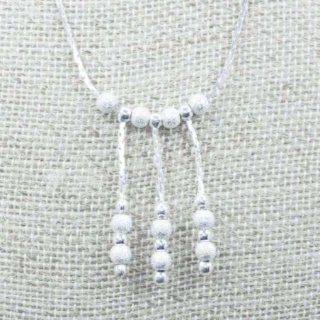 Collar diseño bolas Diamantadas Plata de Ley 925