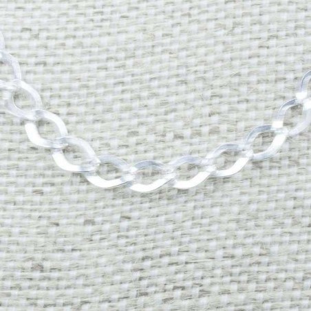 Collar eslabón grumet diamantado Plata de Ley 925