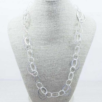 Collar eslabón triple Plata de Ley 925