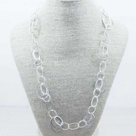 Collar eslabón triple Plata de Ley 925