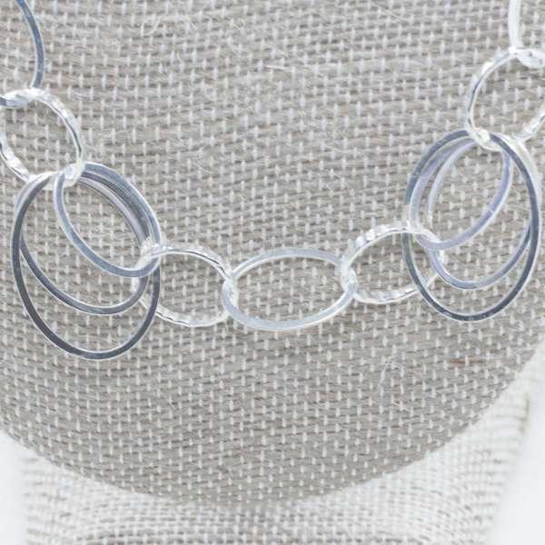 Collar eslabón triple Plata de Ley 925