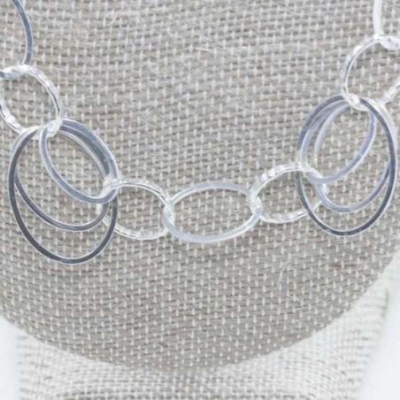 Collar eslabón triple Plata de Ley 925