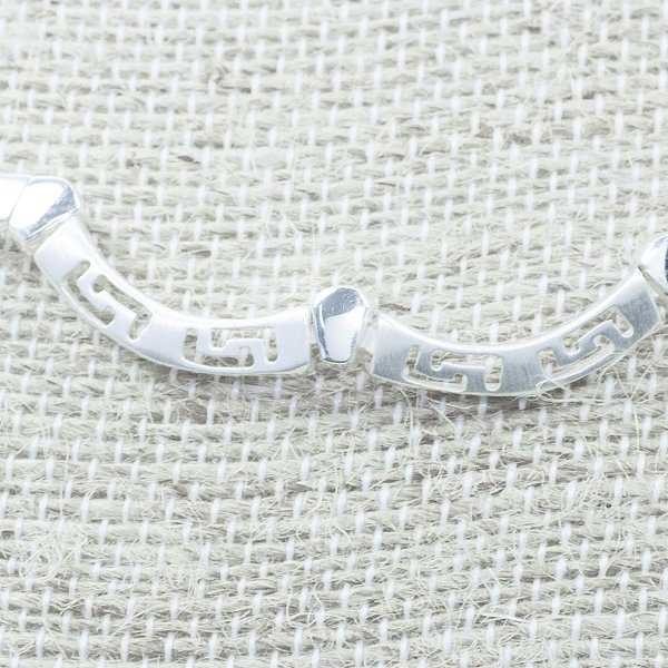 Collar diseño greca mate Plata de Ley 925