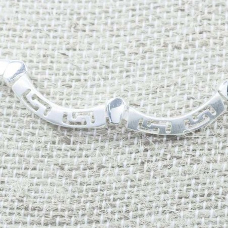 Collar diseño greca mate Plata de Ley 925