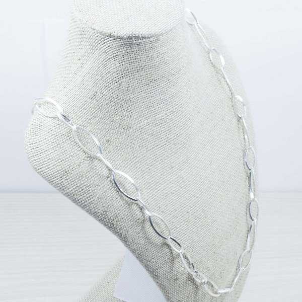 Collar oval 1+1 espejado Plata de Ley 925