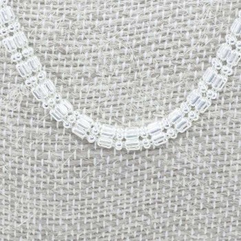 Collar palo y bola 6 hileras Plata de Ley 925 2