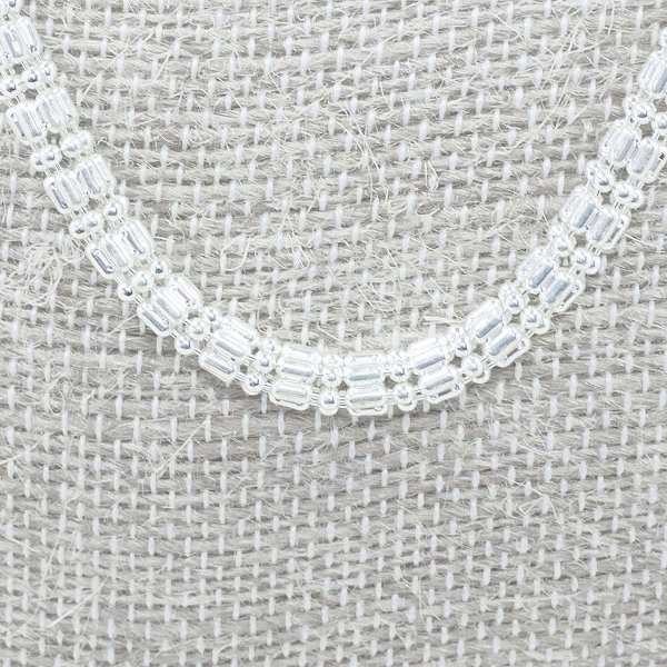 Collar palo y bola 6 hileras Plata de Ley 925