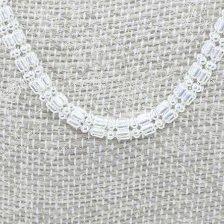 Collar palo y bola 6 hileras Plata de Ley 925