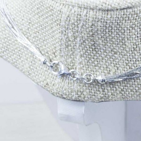 Collar cadena rodiada  Plata de Ley 925