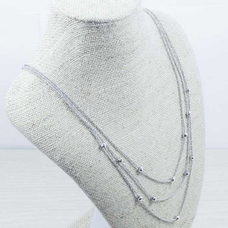 Collar tres vueltas Plata de Ley 925