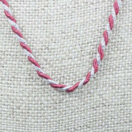 Cordón seda con hilo color plata en Plata de Ley 925