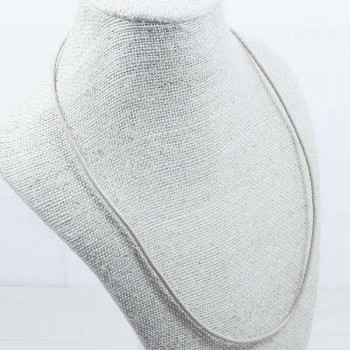Cordón de cuero en Plata de Ley 925