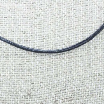 Pack 6 cordón de cuero negro en Plata de Ley 925