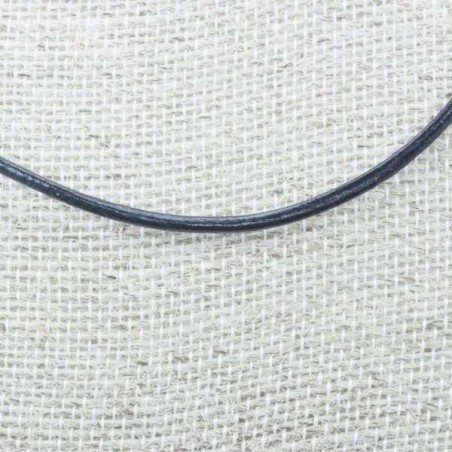 Pack 6 cordón de cuero negro en Plata de Ley 925