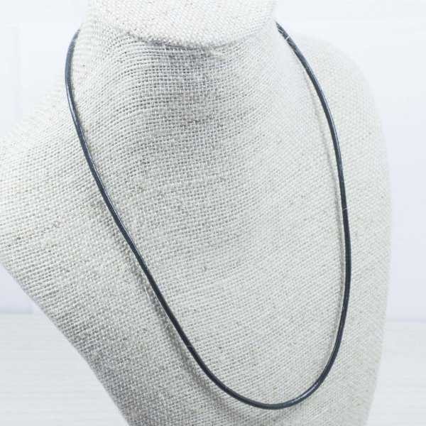 Pack 6 cordón de cuero negro en Plata de Ley 925