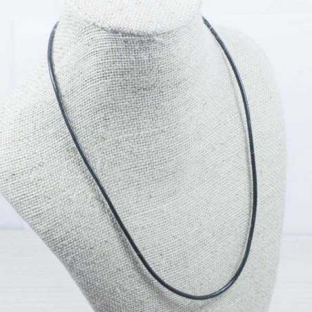 Pack 6 cordón de cuero negro en Plata de Ley 925