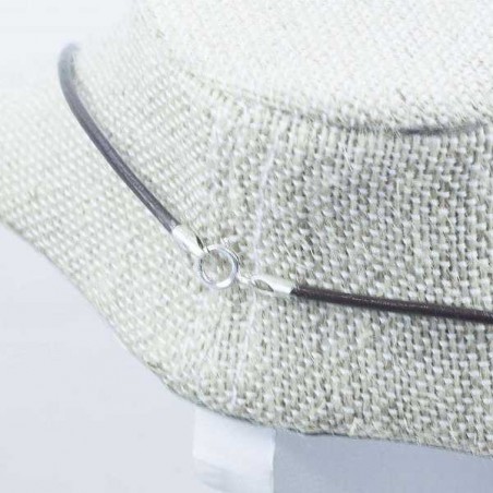 Pack 6 cordón de cuero marrón en Plata de Ley 925