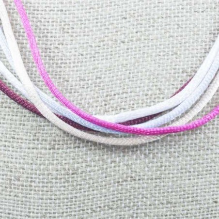 Pack 6 cordón seda en Plata de Ley 925