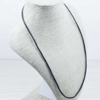 Cordón seda negro en Plata de Ley 925