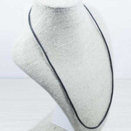 Cordón seda negro en Plata de Ley 925