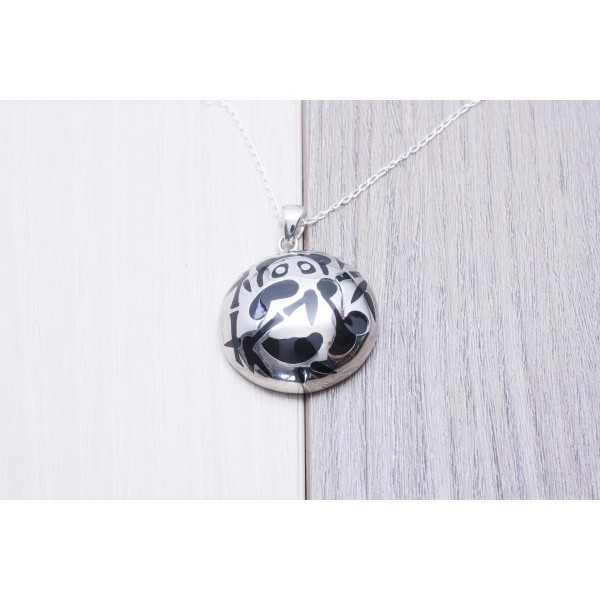 Collar esmaltado redondo Plata de Ley 925