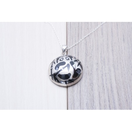 Collar esmaltado redondo Plata de Ley 925