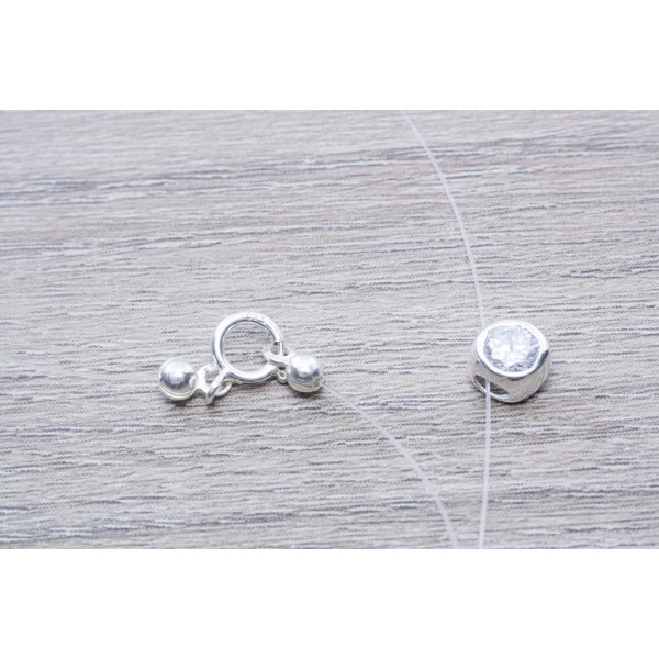 Collar punto de luz Plata de Ley 925