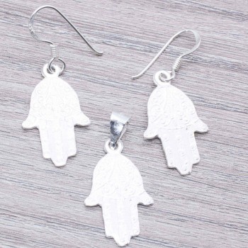 Conjunto mano de fátima en Plata de Ley 925