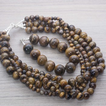 Conjunto ojo de tigre Plata de Ley 925 2