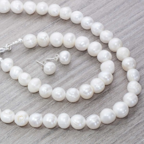 Conjunto perla de agua dulce Plata de Ley 925 - Karissma